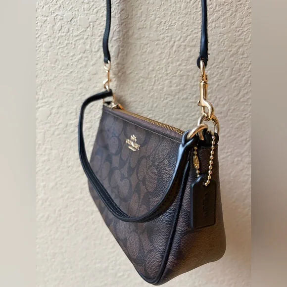 Coach Signature Crossbody bag Brown/Black - Picture 7 of 17